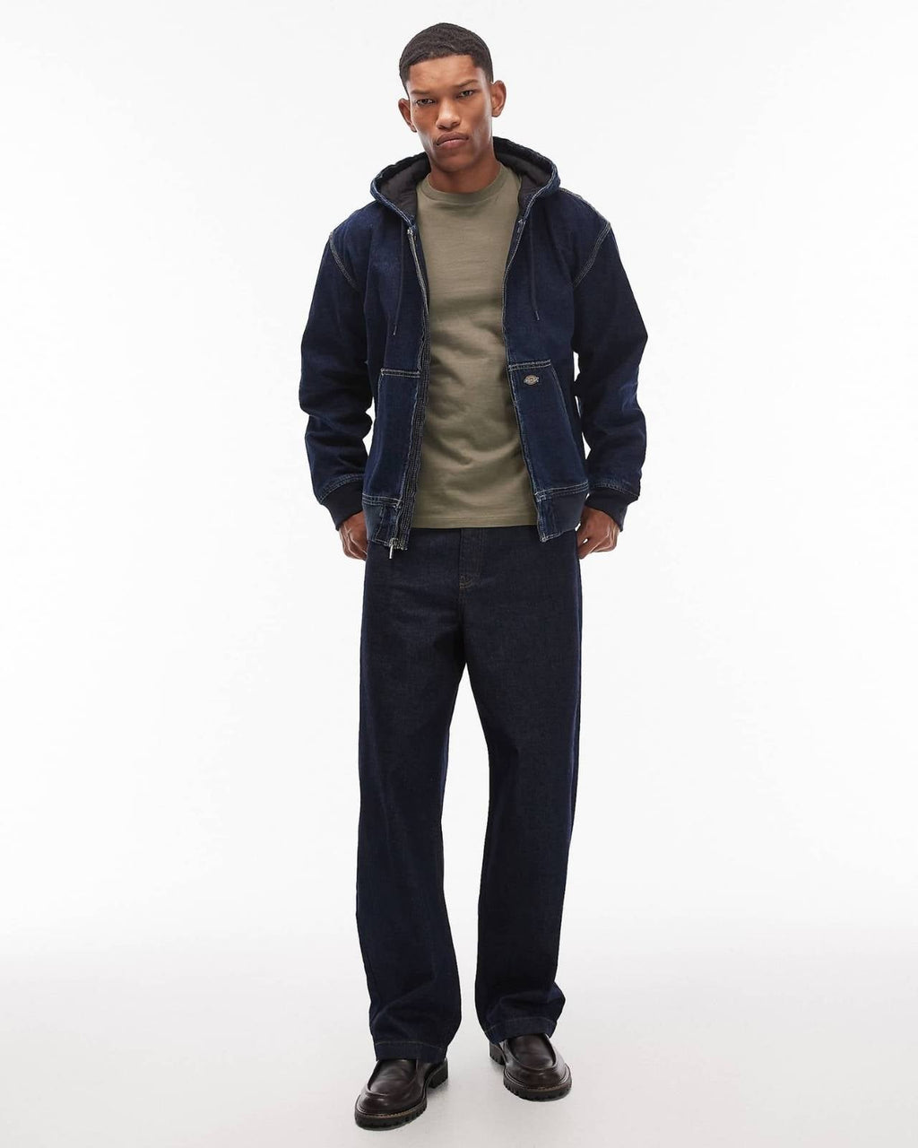 Relaxed Denim Hoodie Jacket