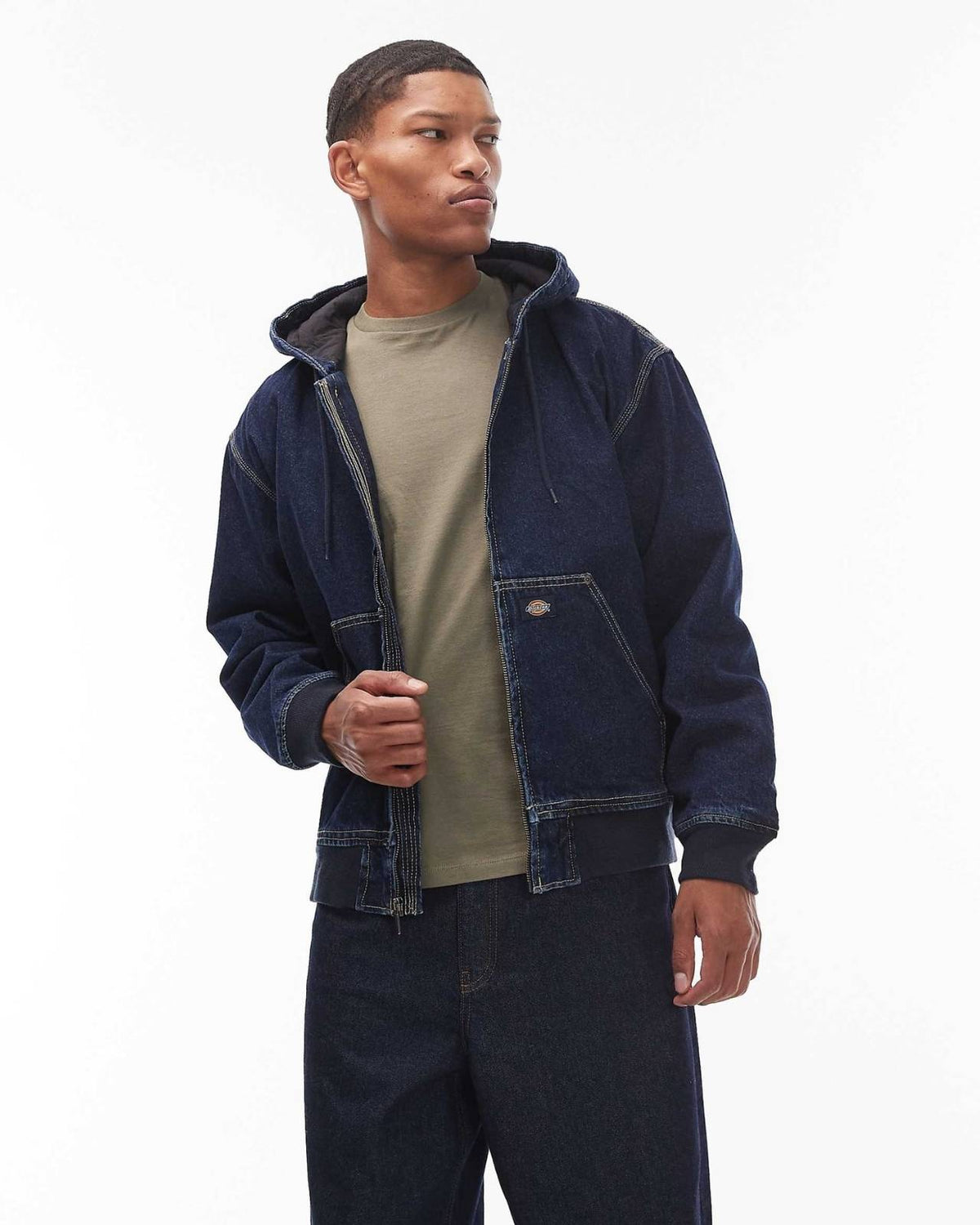 Relaxed Denim Hoodie Jacket