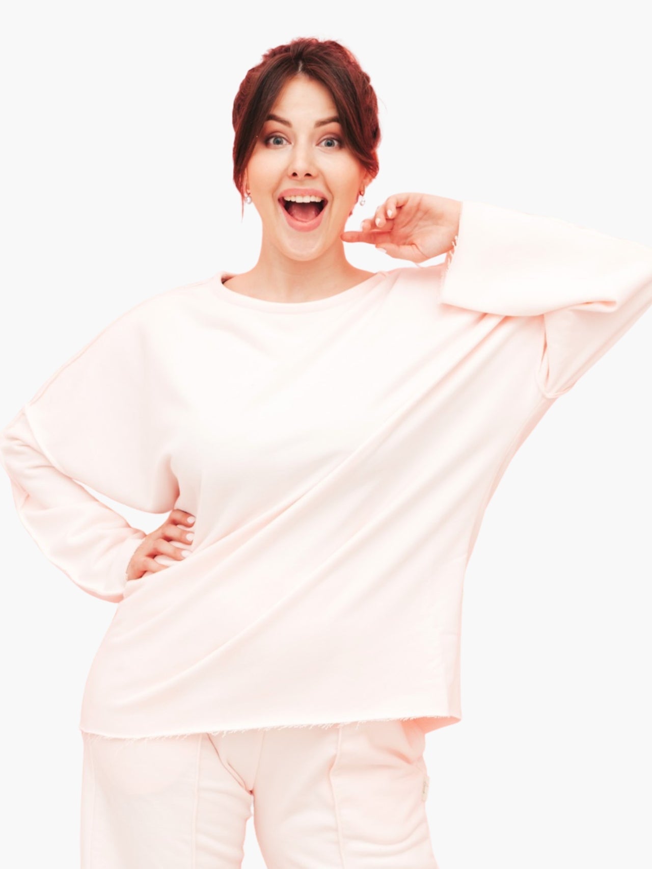 Soft Pink Oversized Sweatshirt Secondary image