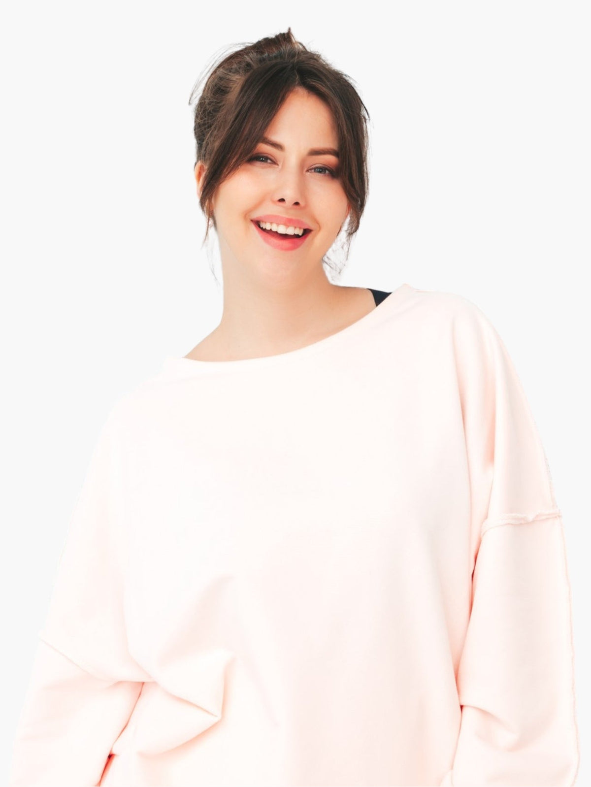 Soft Pink Oversized Sweatshirt