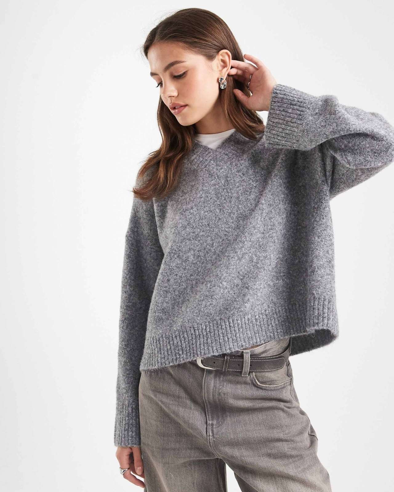 V-Neck Wool Blend Sweater Secondary image