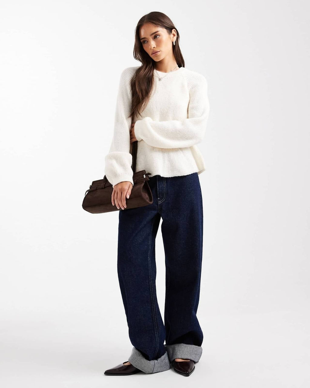 Cinched Waist Knit Sweater
