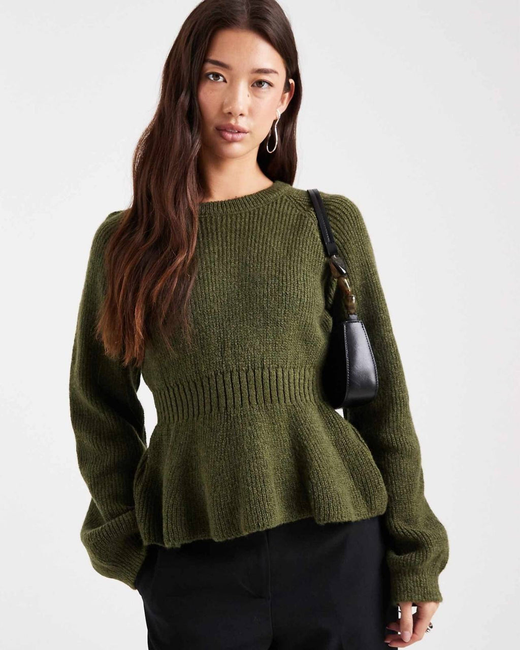 Cinched Waist Knit Sweater