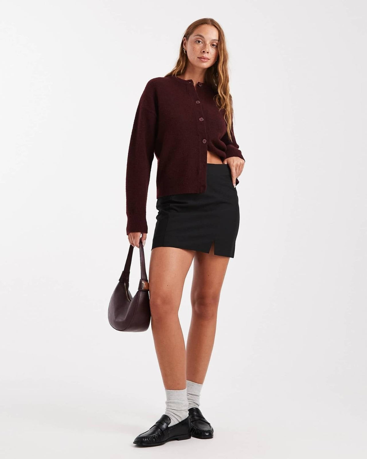 Minimal Front-Slit Mini Skirt Main image