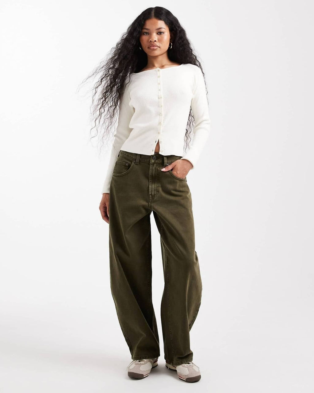 Relaxed Utility Wide-Leg Pants