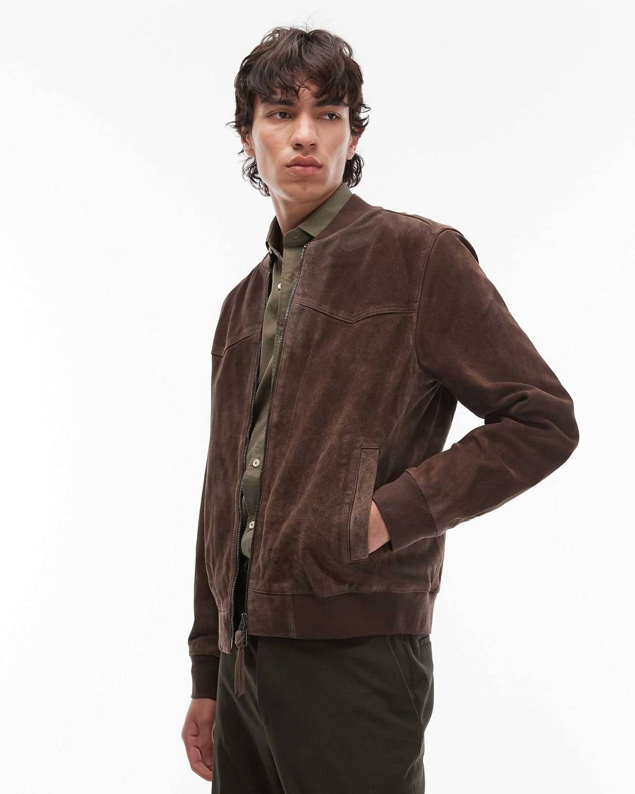 Classic Suede Bomber Jacket Secondary image