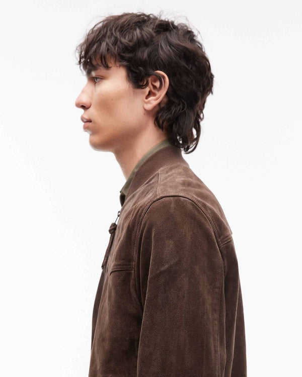 Classic Suede Bomber Jacket